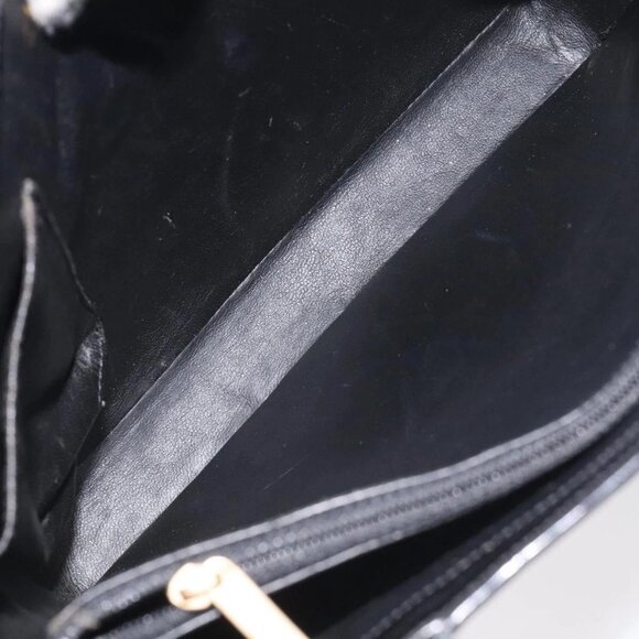 CHANEL Tote Bag Enamel Black Gold CC Auth - Picture 13 of 16